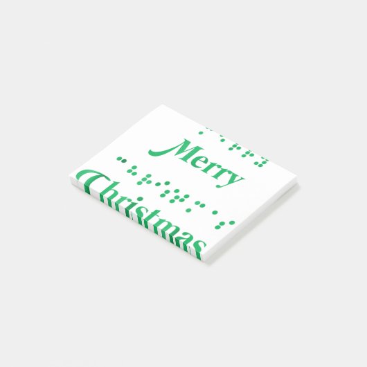 Merry kerst braille stippen, xmas topjes, vakantie post-it® notes (Schuin)