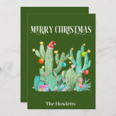 Merry kerst Cactus Desert Southwest Feestdagenkaart (Voorkant / Achterkant)