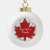 Merry kerst Canada Keramische Bal Ornament (Voorkant)