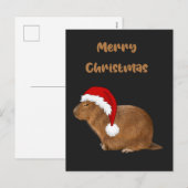 Merry kerst Capybara Feestdagenkaart (Voorkant / Achterkant)