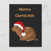 Merry kerst Capybara Feestdagenkaart (Voorkant)