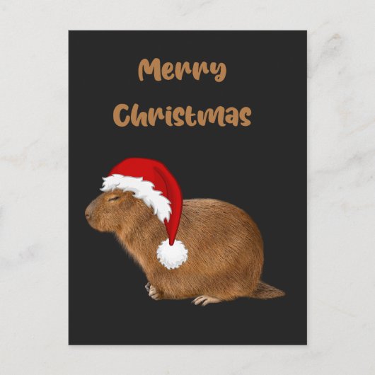 Merry kerst Capybara Feestdagenkaart (Voorkant)