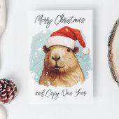 Merry kerst Capybara Kaart