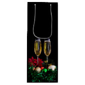 Merry kerst Champagne Wijn Cadeautas (Voorkant)