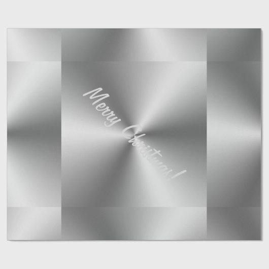 Merry-kerst Chic Metallic Silver Gift Wrapping Cadeaupapier (Vlak)