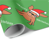 Merry kerst Chihuahua Cadeaupapier (Rol Hoek)
