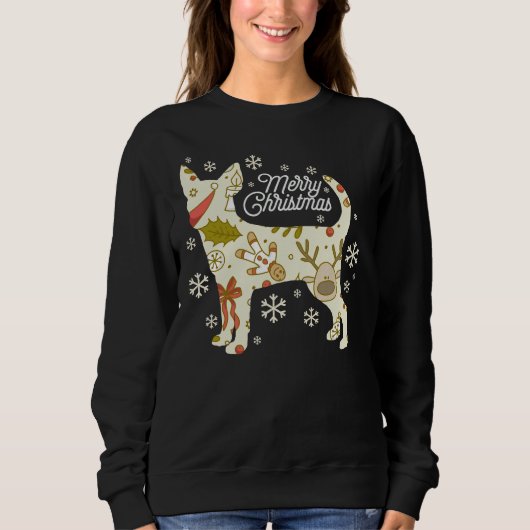 Merry kerst Chihuahua Trui (Voorkant)