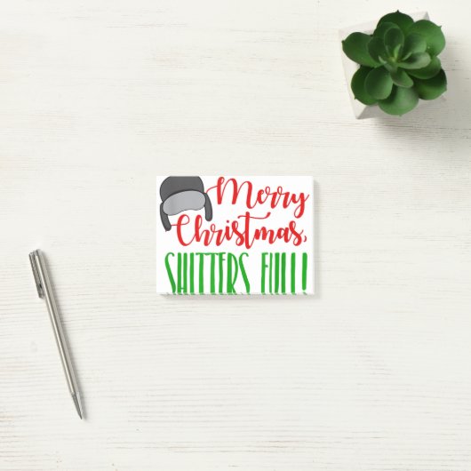 Merry kerst citaat shitters full's mannen post-it® notes (Kantoor)