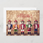 Merry kerst Colorful Nutcrackers Feestdagenkaart (Voorkant / Achterkant)
