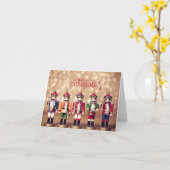 Merry kerst Colorful Nutcrackers Kaart (Gele Bloem)