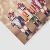 Merry kerst Colorful Nutcrackers Tissuepapier (Detail)