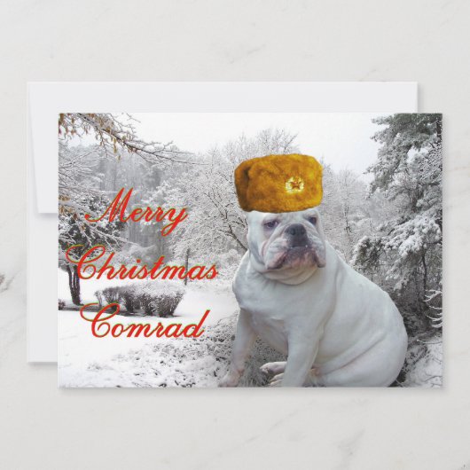 Merry kerst Comrad Feestdagenkaart (Voorkant)