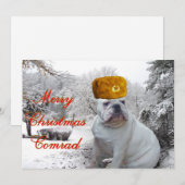 Merry kerst Comrad Feestdagenkaart (Voorkant / Achterkant)