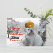 Merry kerst Comrad Feestdagenkaart (Staand voorkant)