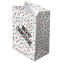 Merry kerst Confetti Polka Dots Red Green