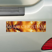 Merry kerst Copper Gold Shiny Star Bumpersticker (Op auto)
