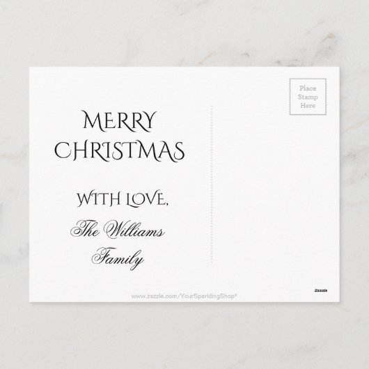 Merry kerst Copper Gold Shiny Star Feestdagenkaart (Achterkant)