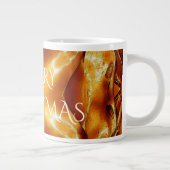 Merry kerst Copper Gold Shiny Star Grote Koffiekop (Rechts)