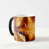 Merry kerst Copper Gold Shiny Star Magische Mok (Voorkant links)