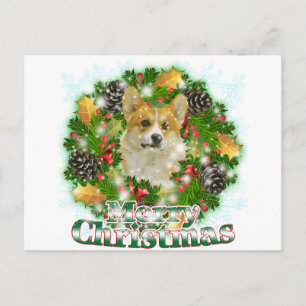 Merry kerst Corgi Feestdagenkaart