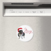 Merry kerst Corgi Santa Magneet (Insitu (Vaatwasser))