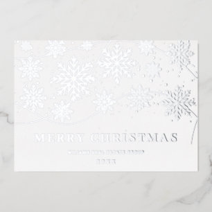 Merry kerst Corporate Greeting Silver Folie Feestdagenkaart