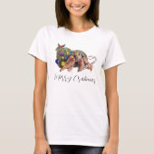 Merry kerst Crabmas Hermit Crab Crustacean T-shirt (Voorkant)