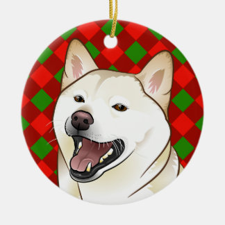 Merry kerst Cream Shiba Inu Ornament
