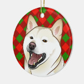 Merry kerst Cream Shiba Inu Ornament (Links)