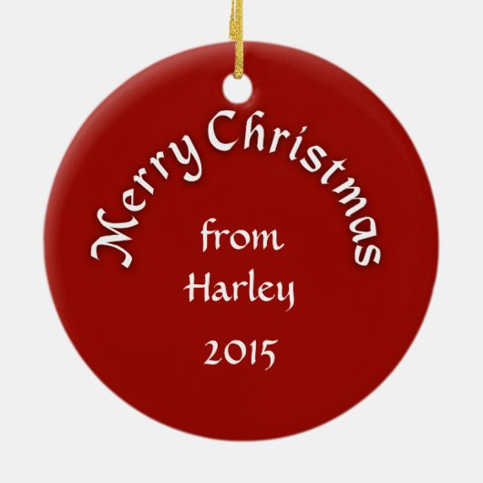 Merry kerst Cream Shiba Inu Ornament (Achterkant)