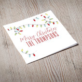 Merry kerst Cute Colorful String Lights Servet