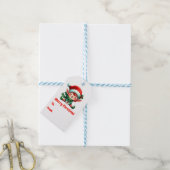Merry kerst Cute Elf Cadeaulabel (Met Touw)