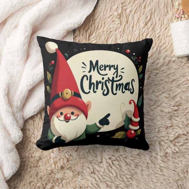 Merry kerst Cute Elf Kussen (Deken)