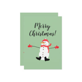 Merry kerst Cute Frosty Snowman Kaart
