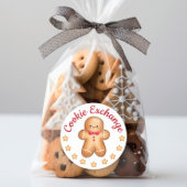 Merry kerst Cute GingerbrooMan Ronde Sticker