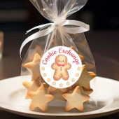 Merry kerst Cute GingerbrooMan Ronde Sticker