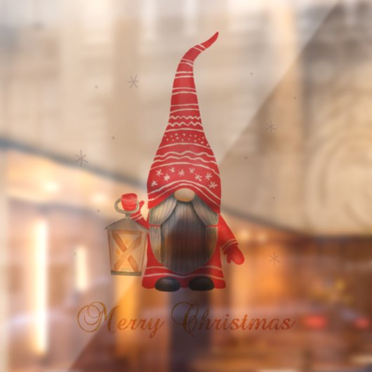Merry kerst Cute Gnome Raamsticker (Vel 2)