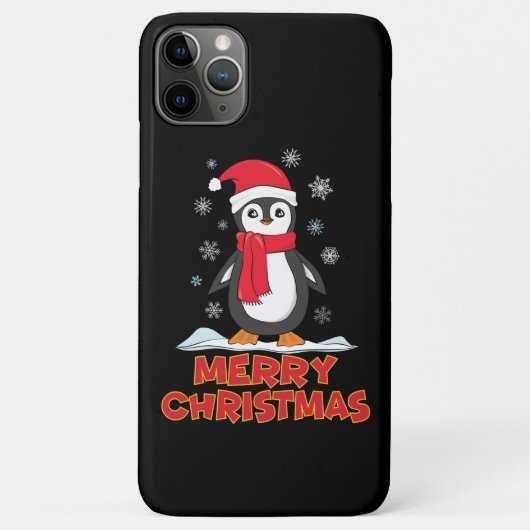 Merry kerst Cute Penguin Case-Mate iPhone Case (Achterkant)