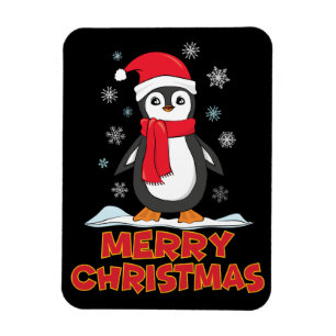Merry kerst Cute Penguin Magneet