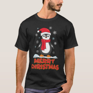 Merry kerst Cute Penguin T-shirt