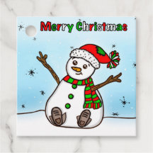 Merry kerst Cute Plump Snowman