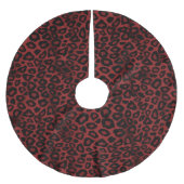Merry kerst Dark Red Jaguar Animal Print Kerstboom Rok (Voorkant)