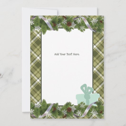 Merry kerst Deer Flat Wenskaart Kaart (Achterkant)