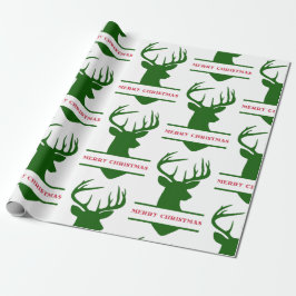Merry kerst Deer Wrapping Paper - Michael Cadeaupapier