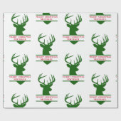 Merry kerst Deer Wrapping Paper - Michael Cadeaupapier (Vlak)