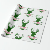 Merry kerst Deer Wrapping Paper - Michael Cadeaupapier (Uitgerold)