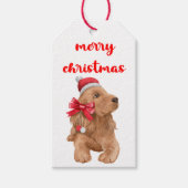 Merry kerst Doggy Cadeaulabel (Voorkant)