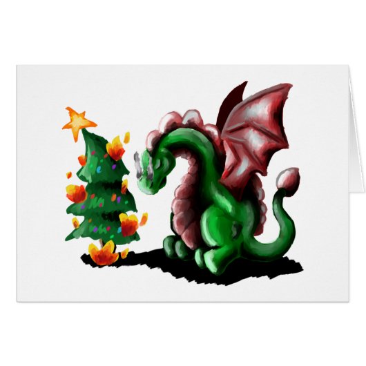 Merry kerst Dragon (Voorkant Horizontaal)