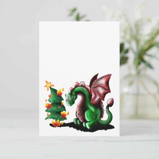 Merry kerst Dragon (Staand voorkant)