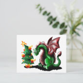 Merry kerst Dragon Briefkaart (Staand voorkant)